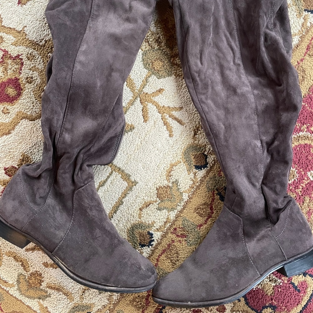 Tall brown boots